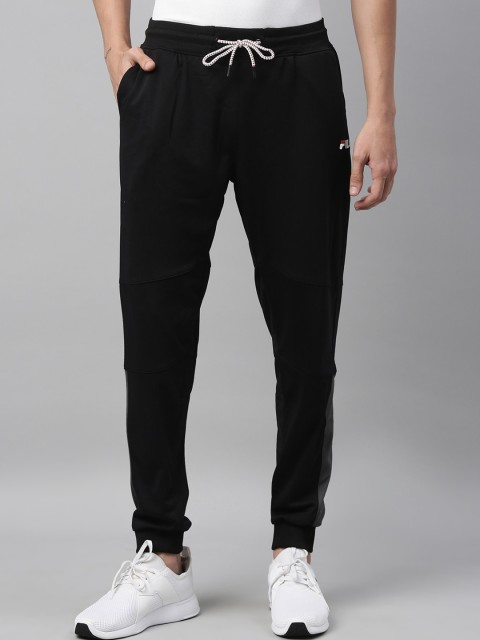 

FILA Men Black Solid Regular Fit Joggers