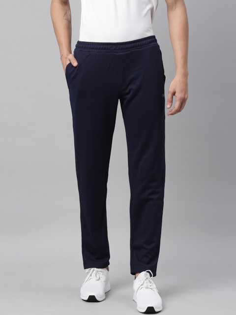 

FILA Men Blue Solid Cotton Track Pants