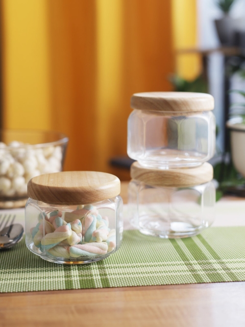 

Ocean Set of 6 Transparent Tulip Jar With Lid