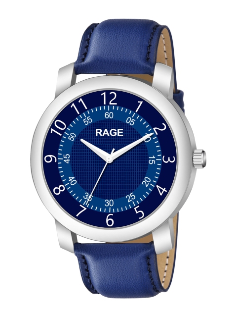 

Rage Enterprise Men Blue Dial & Blue Leather Straps Analogue Watch RW757BL
