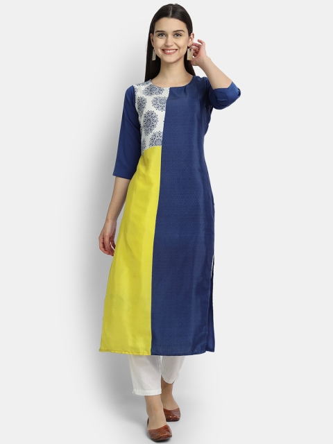 

KALINI Women Multicoloured Colourblocked Crepe Kurta, Multi