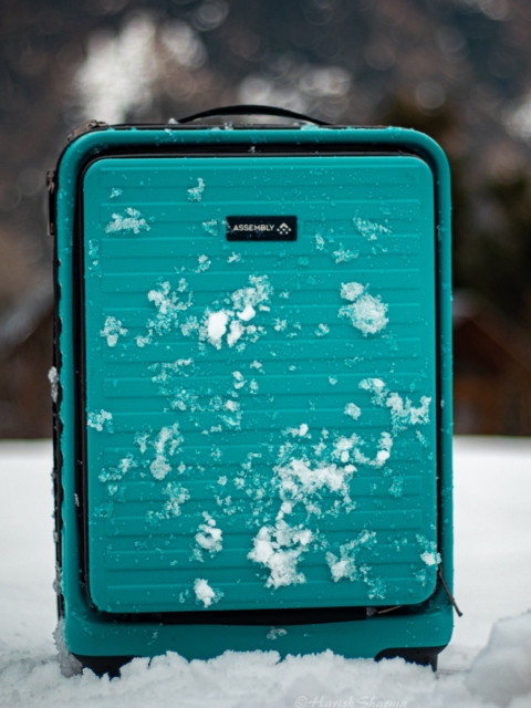 

THE ASSEMBLY Turquoise Blue Hard-sided Cabin Trolley Bag