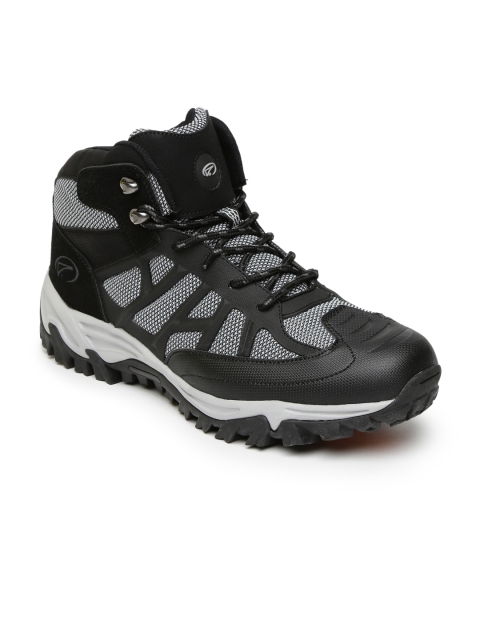 

Boltio Men Black Trekking Shoes