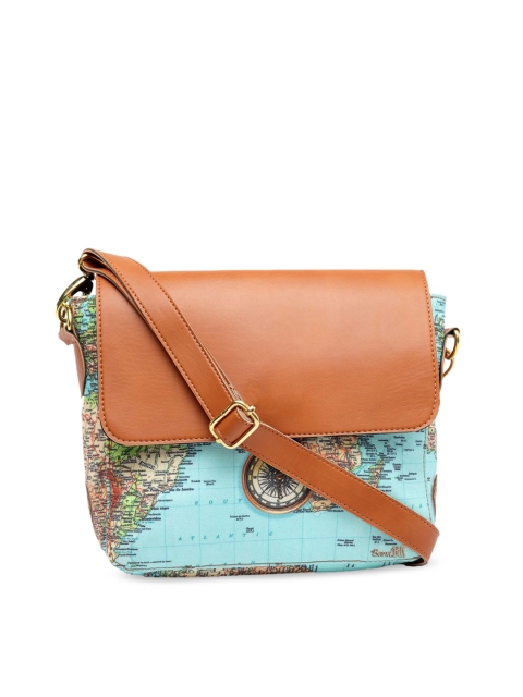 

BandBox Women Blue Geometric Printed Sling Bag