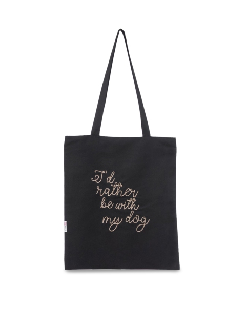 

BandBox Black Printed Shopper Tote Bag