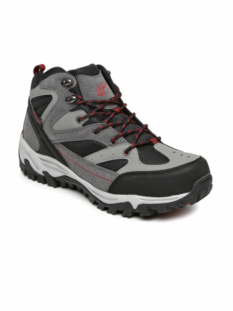 

Boltio Men Grey & Black Outdoor Shoes