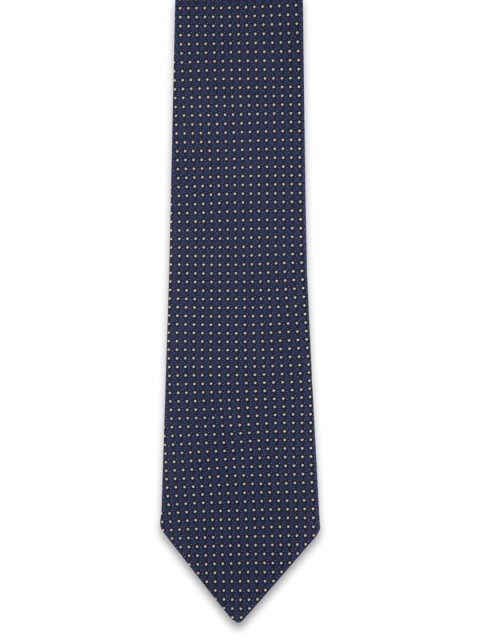 

Van Heusen Men Navy Blue & White Printed Skinny Tie