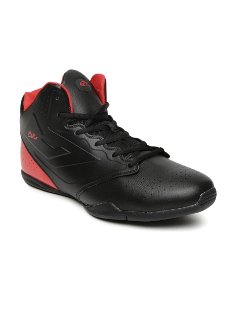 

Boltio Men Black & Red Colourblocked Basketball Shoes