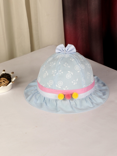

PASSION PETALS Girls Blue & Pink Printed Beanie Cap