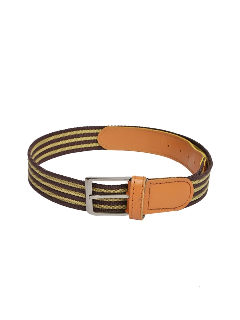 

Harvard Men Brown & Beige Striped Belt