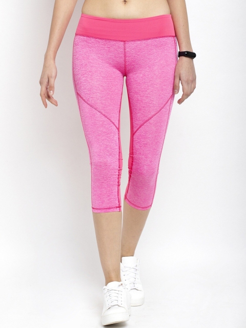 

Active Soul Women Pink Solid Capri Tights