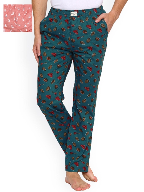 

Urban Dog Pack of 2 Printed Slim Fit Pyjamas, Teal