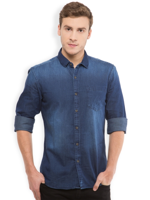 

HIGHLANDER Men Blue Slim Fit Casual Shirt