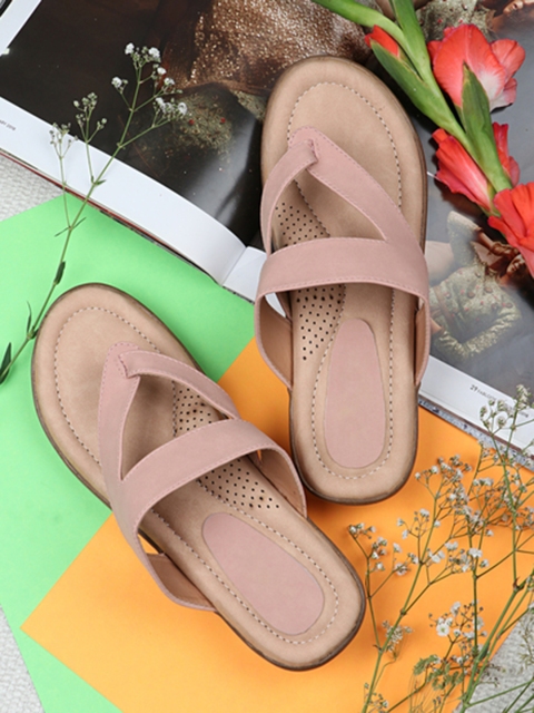 

THE WHITE POLE Women Pink Open Toe Flats