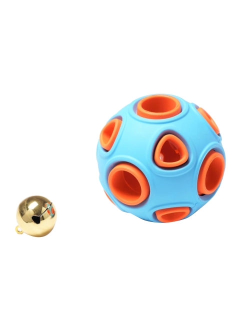 

Pawsindia Blue & Orange Hollow Sphere Dog Ball Toy