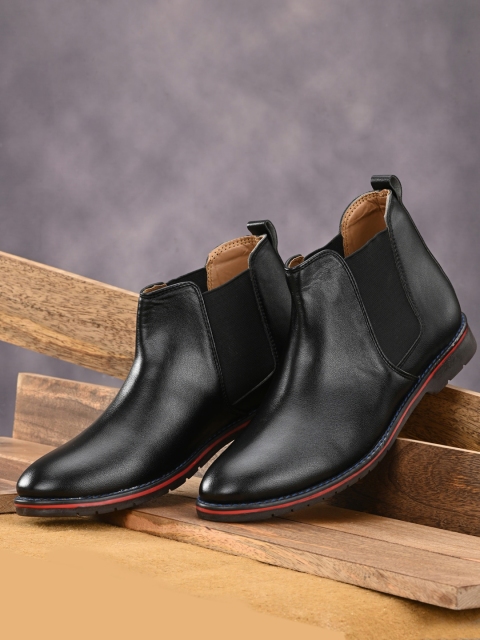 

AfroJack Men Black High-Top Flat Boots