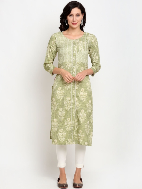 

Lovely Lady Women Mustard Yellow Ethnic Motifs Printed Kurta