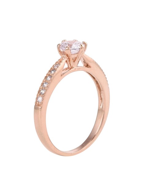 

Tistabene Gold-Plated & White Stones & Beads Adjustable Finger Ring