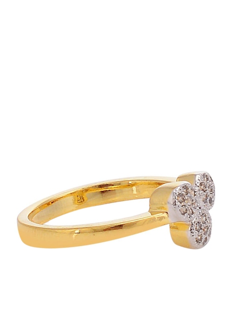

Tistabene Gold-Toned Contemporary Designer Two Tone Plated Casual Ring