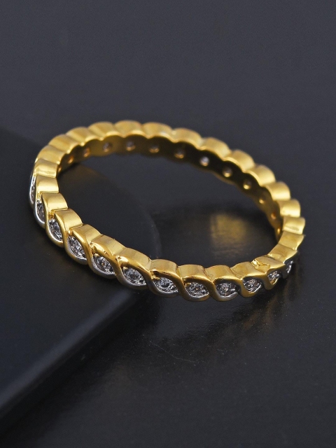 

Tistabene Gold-Plated & White Stones & Beads Finger Ring