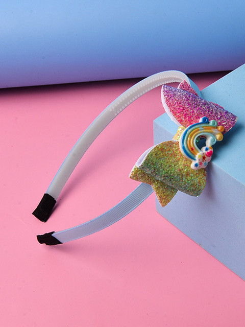 

POPLINS Girls White Embellished Bow Hairband