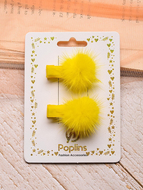 

POPLINS Girls Yellow Set of 2 Alligator Hair Clip