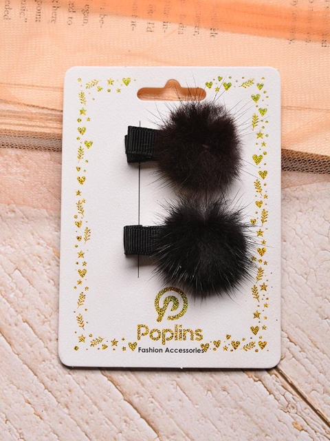 

POPLINS Girls Set Of 2 Black Alligator Hair Clip