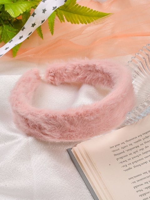 

POPLINS Girls Pink Fur Hairband