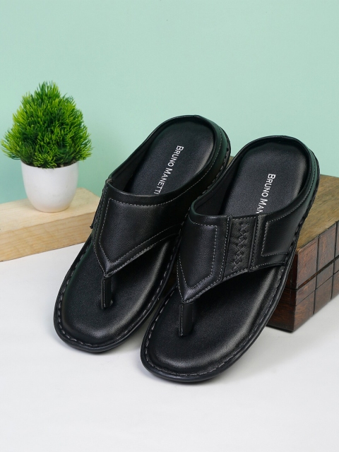 

Bruno Manetti Men Black Comfort Sandals
