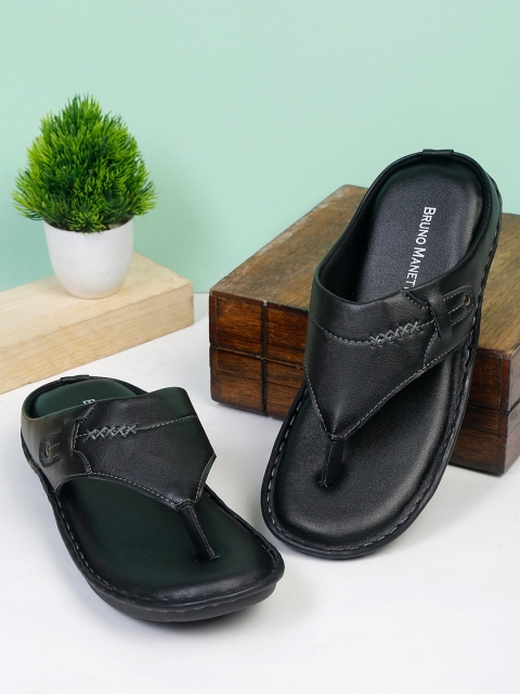 

Bruno Manetti Men Black Comfort Sandals