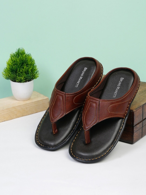 

Bruno Manetti Men Tan PU Comfort Sandals