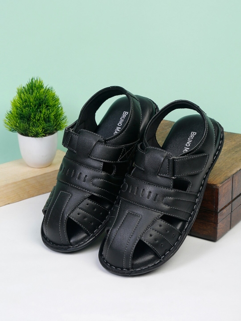 

Bruno Manetti Men Black Solid Shoe Style Sandals