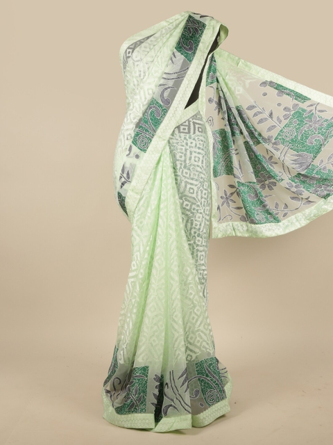 

Pothys Green & Grey Saree
