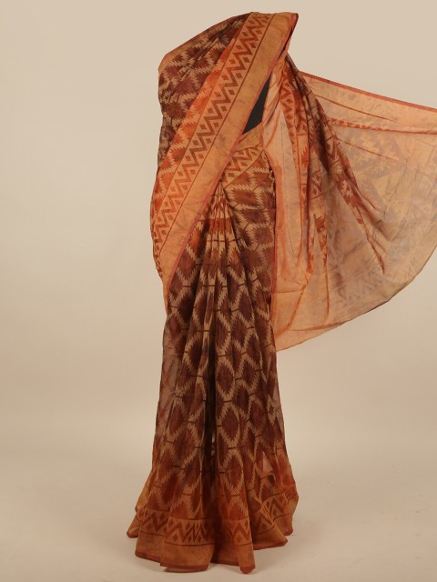 

Pothys Brown & Orange Saree