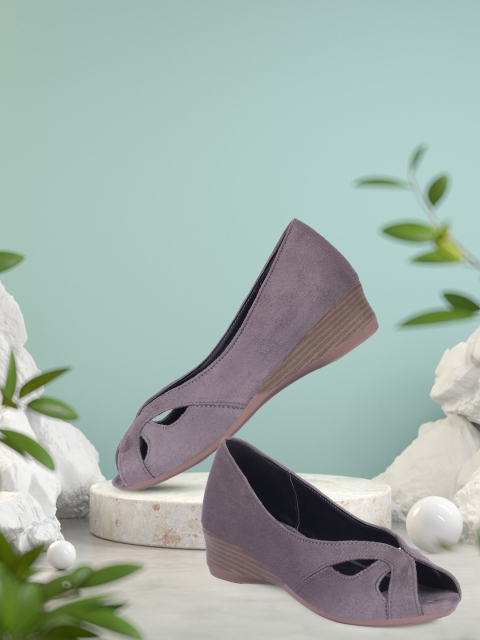 

Bella Toes Grey Suede Comfort Peep Toes