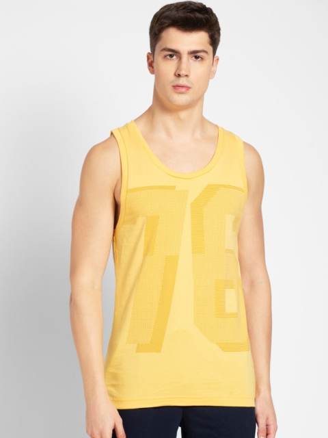

Jockey Men Yellow Printed Innerwear Vest 9928-0105-CRNSK