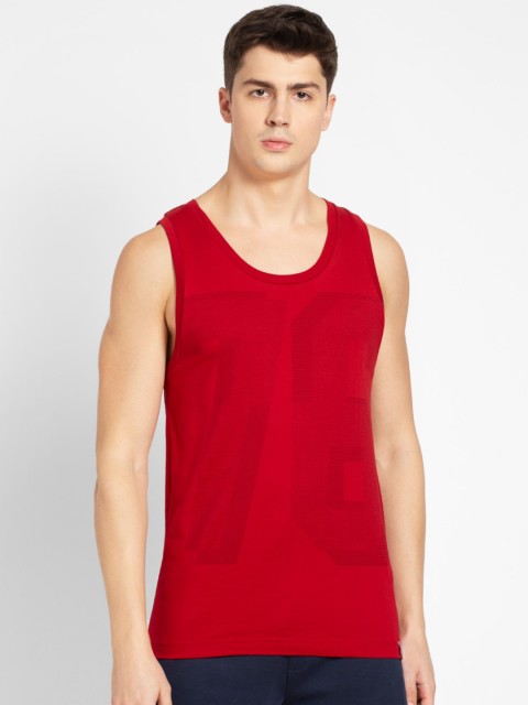 

Jockey Men Plus Size Red Printed Innerwear Vests 9928-0105-SHRED