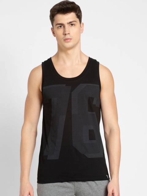 

Jockey Men Black & Grey Printed Innerwear Vest 9928-0105
