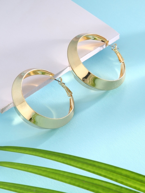 

Sepia Gold-Plated Circular Hoop Earrings
