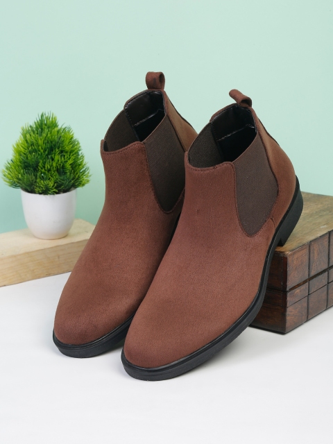 

Bruno Manetti Men Brown Suede Flat Boots