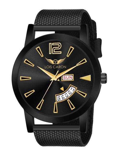 

LOIS CARON Men Black Dial & Black Straps Analogue Watch MLC-8250