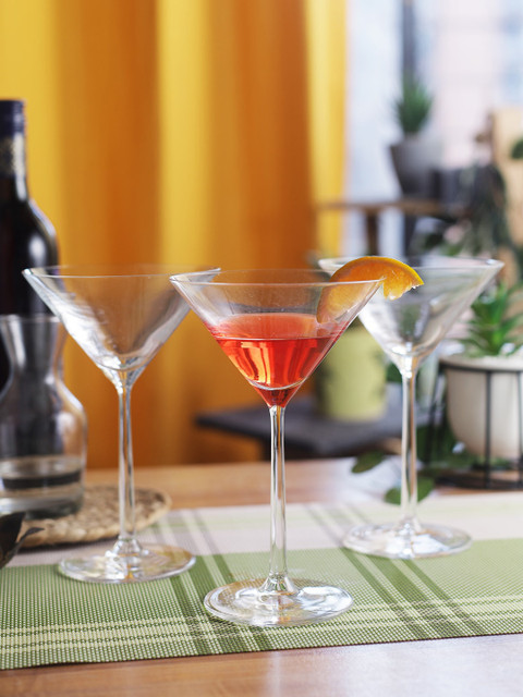 

Lucaris Set Of 4 Transparent Solid Cocktail Glasses