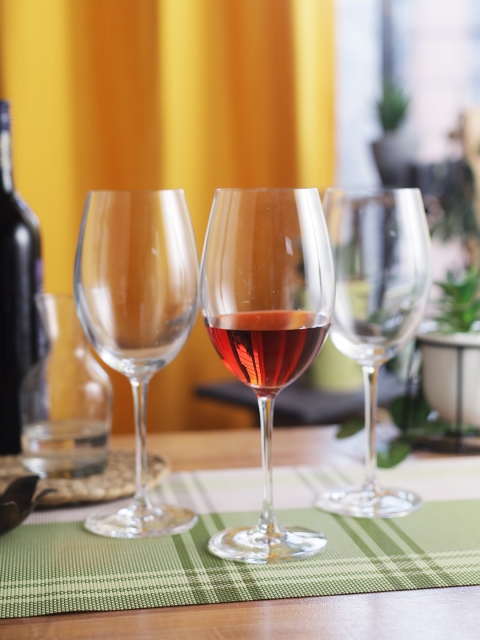 

Lucaris Set of 2 Transparent Solid Wine Glasses