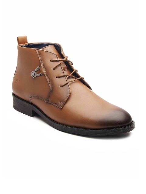 

MICHAEL ANGELO Men Tan Solid Formal Boots