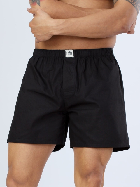 

The Souled Store Men Black Solid Boxers