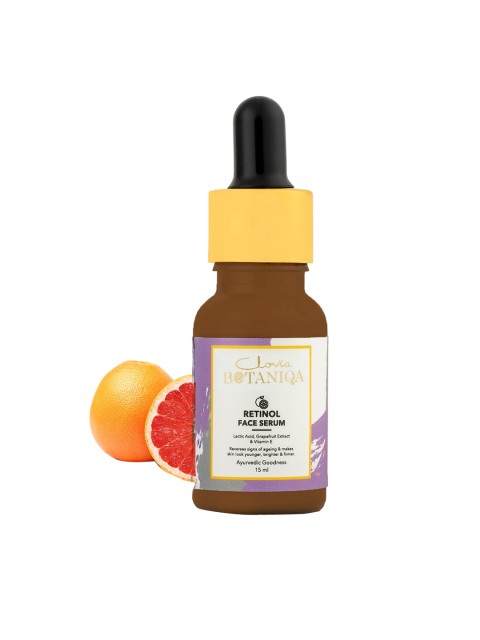 

Clovia BOTANIQA Retinol Mini Face Serum with Vitamin E & Lactic Acid - 15 ml, Brown