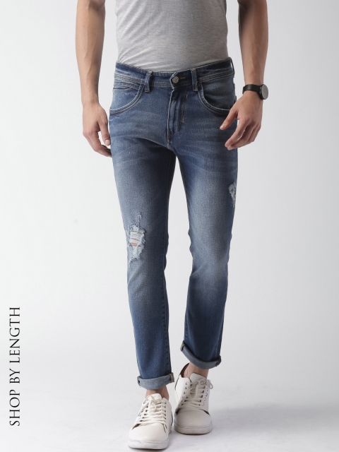 

Mast & Harbour Men Blue Skinny Fit Mildly Distressed Stretchable Jeans
