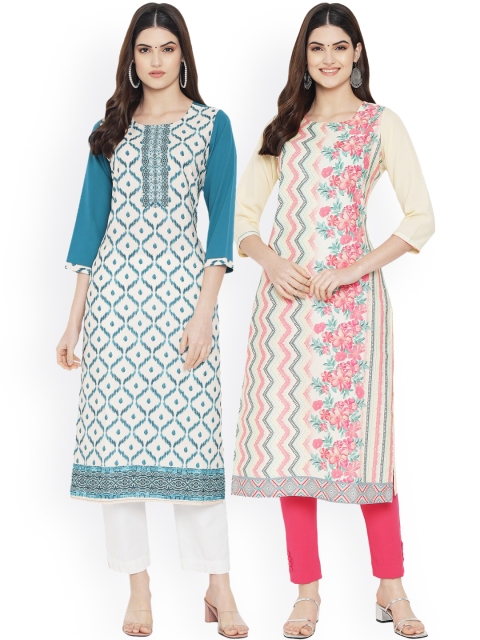 

Ethnic basket Women Multicoloured Ethnic Motifs Embroidered Floral Crepe Kurta, Multi