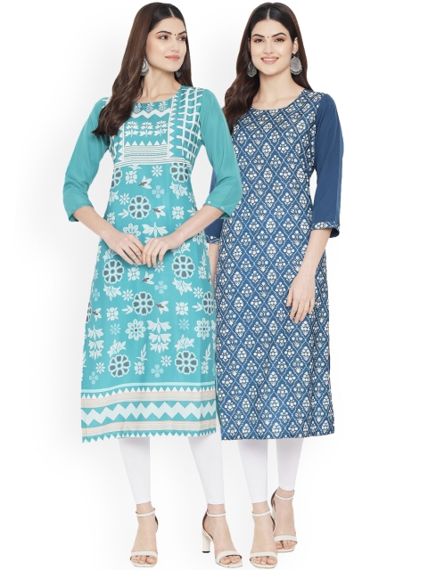 

Ethnic basket Women Multicoloured Ethnic Motifs Embellished Floral Crepe Kurta, Multi