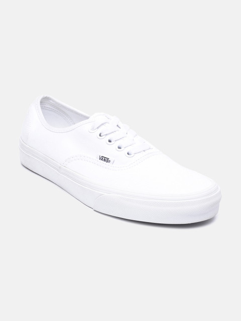 

Vans Unisex White Solid Authentic Sneakers
